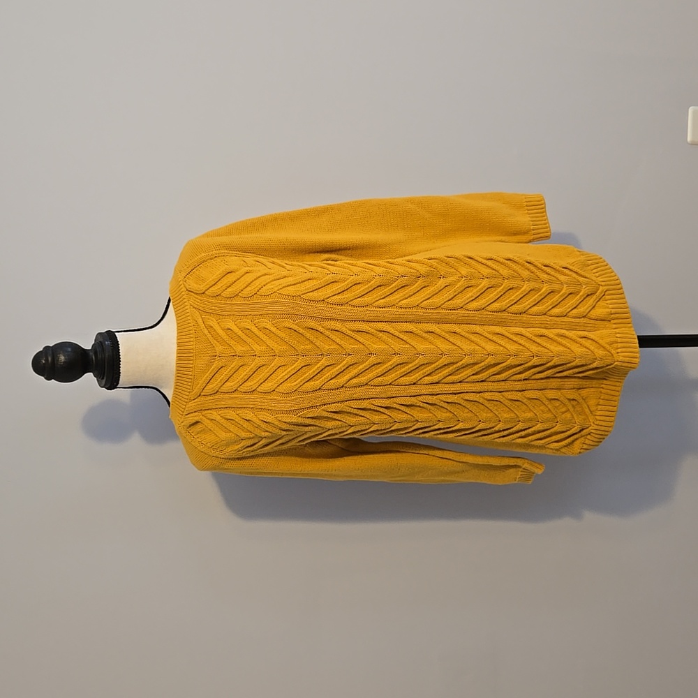 Talbots sweater. Golden Rod yellow. Size medium.  100% cotton